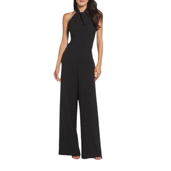 Julia Jordan Halter Neck Wide Leg Jumpsuit New Large - Picture 1 of 7